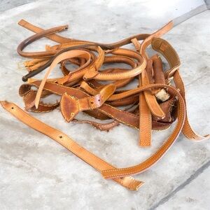 LV Assorted Leather Straps and handles in Brown and tan